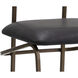 Gibbons 40 inch Antique Brass / Charcoal Black Leather Barstool